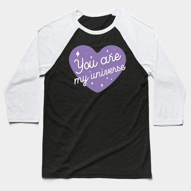 BTS you are my universe purple heart Baseball T-Shirt by Oricca